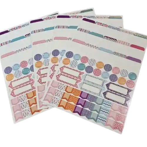 Stickers Pasteles 4 Hojas Especiales Para Planners Y Calendarios De Planificación