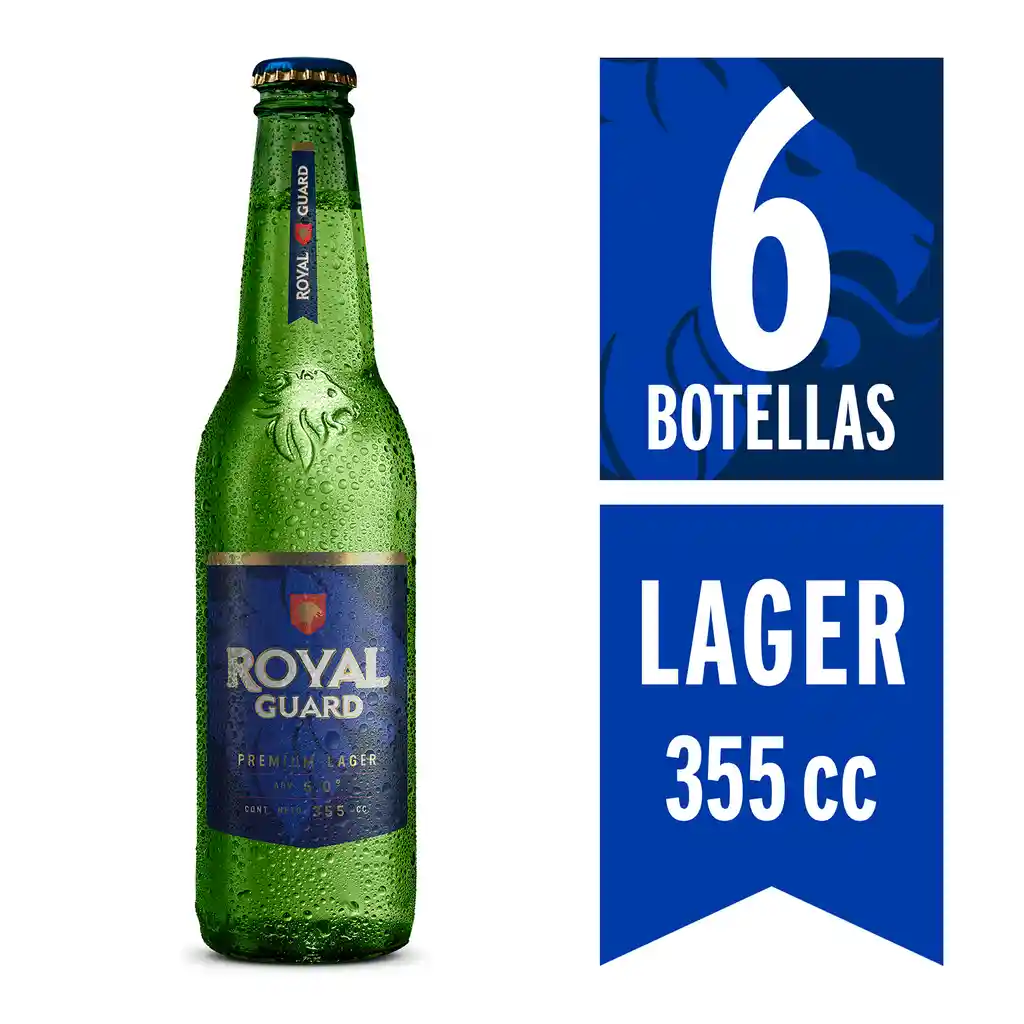 Royal Guard Cerveza Lager 6 x 355 cc