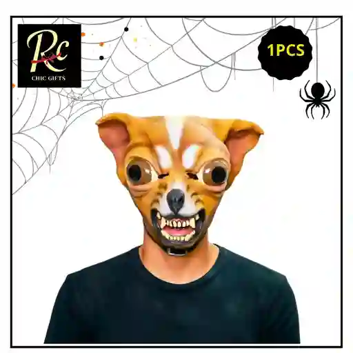 Máscara Chihuahua Terror Látex Halloween Disfraz 1pcs - Regalos Chic