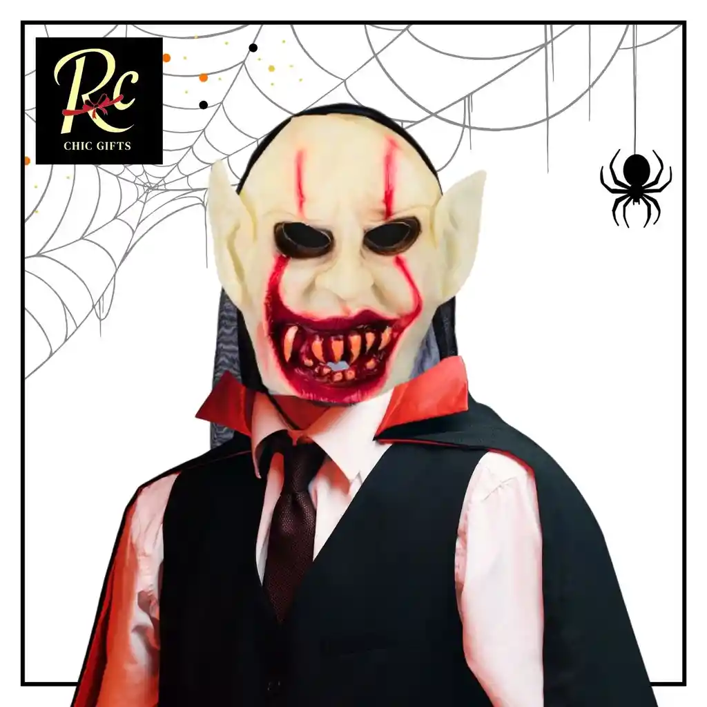 Máscara Vampiro Demonio Látex Halloween Terror 1pcs - Regalos Chic