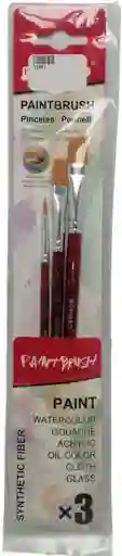 Set Pinceles Paint Brush 3 Unidades Mp107 Motarro