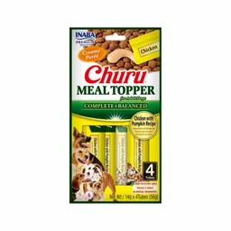 Inaba - Churu - Meat Topper Para Perros Pollo Con Calabaza ( 4 Tubitos 56gr )