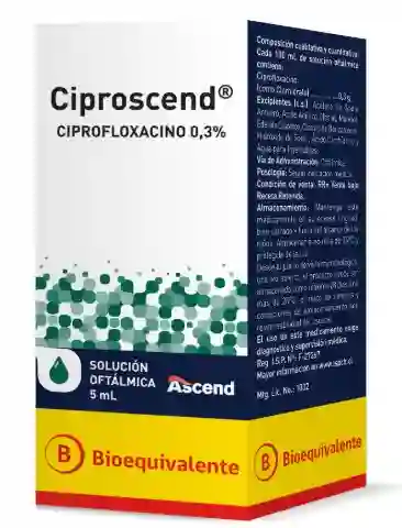 Ciproscend 0,3% Sol. Oft (be) X 5ml