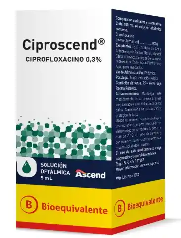 Ciproscend 0,3% Sol. Oft (be) X 5ml