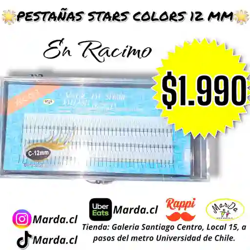 Pestañas Postizas Racimo Stars Colors 12 Mm