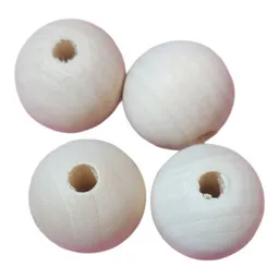 Cuentas De Madera Redondas 2,5cm X 4unds