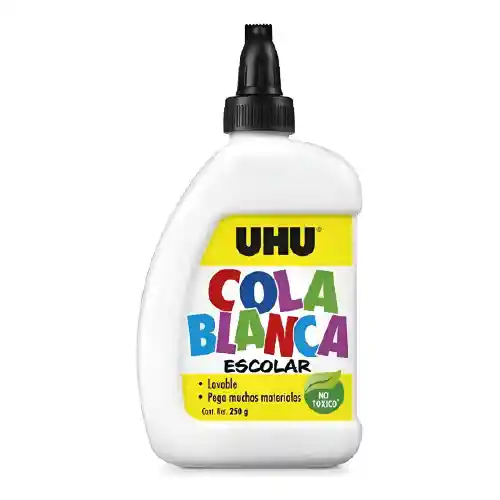Cola Fria Escolar Marca Uhu Cola Blanca 250 G - Blanco