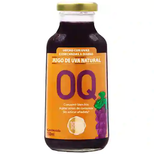 Jugo De Uva Oq , 300 Ml (entero, Puro, Sin Agua, Sin Azúcares Ni Conservantes Añadidos)
