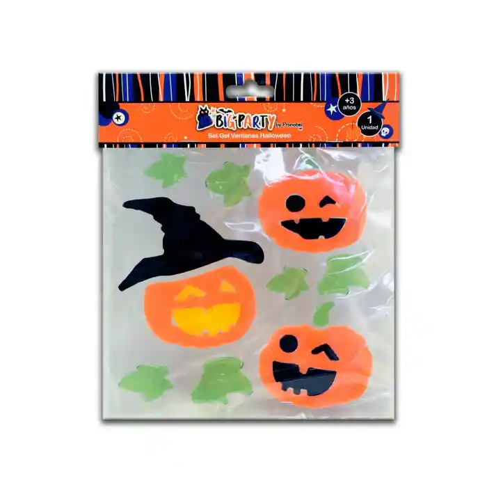Stickers O Pegantinas Decorativas De Gel Halloween Para Las Ventanas