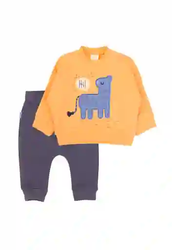 Buzo Newborn Niño Algodón Holiday 110 Naranjo 1m