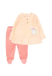 Conjunto Newborn Niña Plush Essence 123 Coral 3m