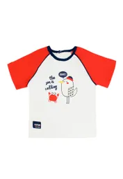 Polera Bb Niño M/raglan Essence 140 Blanco 3/6