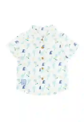 Camisa Bb Niño Estampada Holiday 150 Blanco 3/6