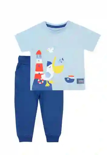 Conjunto Bb Niño Essence 166 Celeste 3/6