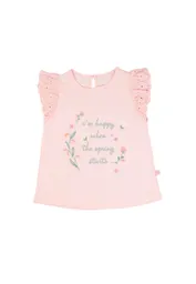 Polera Bb Niña Broderie Essence 180 Coral 12/18