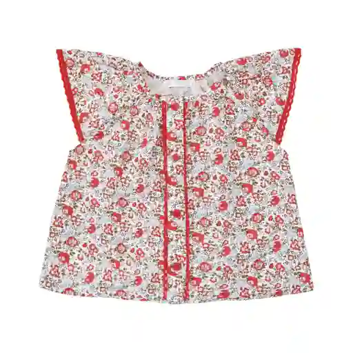 Warmi Blusa Begoñia Flores Rojas 6a12