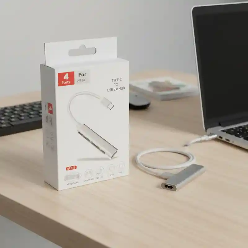 Adaptador Tipo C A Usb 4 Puertos