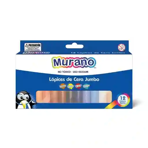 Lapices De Cera 12 Colores Jumbo Redondos