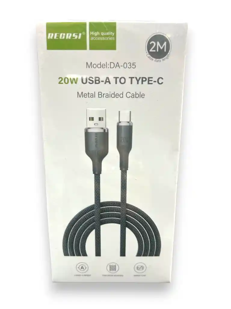 Cable Regrsi Usb-a A Tipo C 20w (2 Metros)