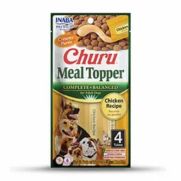 Inaba - Churu Meal Topper Para Perrro Receta De Pollo ( 4 Tubitos 56gr )