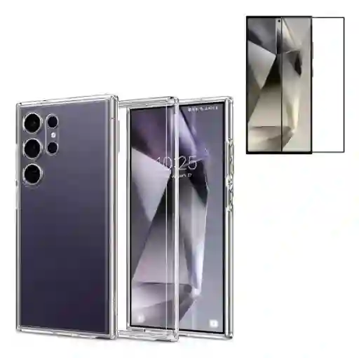 Carcasa Transparente Samsung S25 Ultra + Vidrio Templado