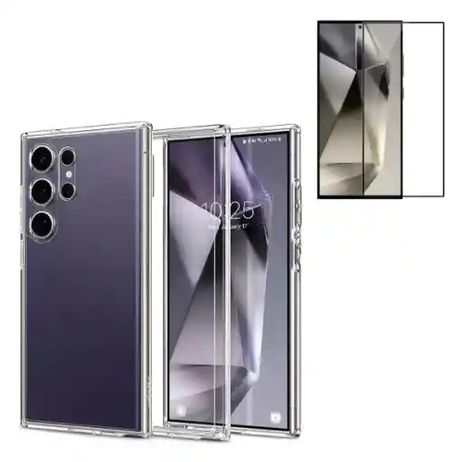 Carcasa Transparente Samsung S25 Ultra + Vidrio Templado