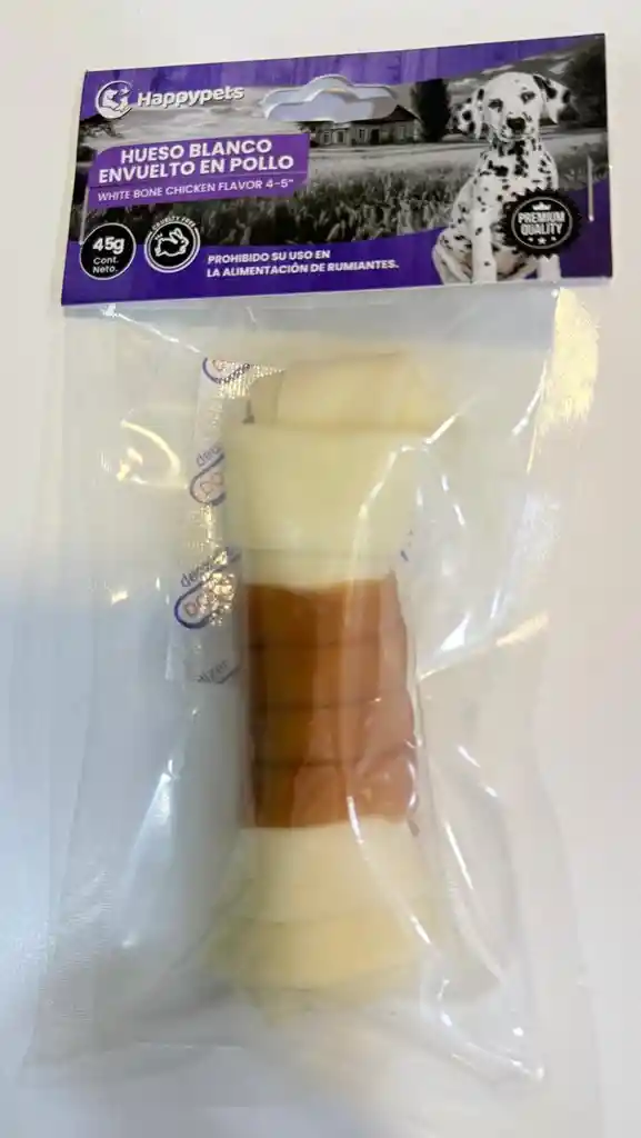 Happypets Hueso Blanco Envuelto En Pollo 45gr	