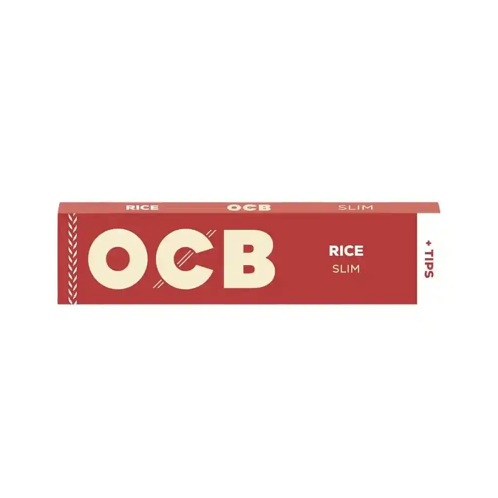 Ocb Papelillos Rice Sin Blanquear King Size Slim + Tips