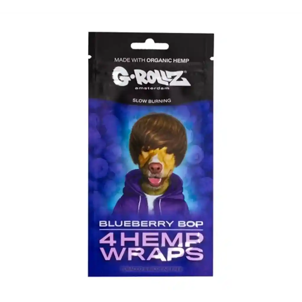 G-rollz Blunt Hemp Wrap X4 Slow Burning Blueberry Bop