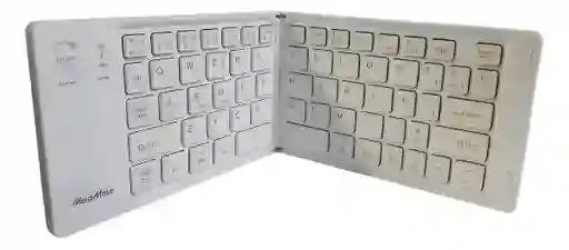 Mini Teclado Inalámbrico Plegable Portátil Mk-1007 Teclado Blanco Idioma Español Latinoamérica