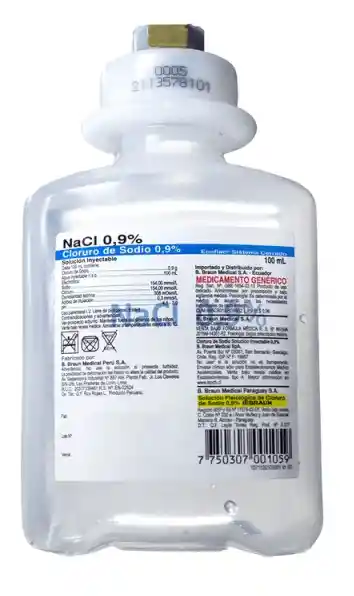 Cloruro De Sodio 0,9 % X 100 Ml