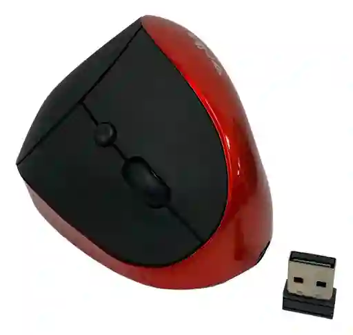 Raton Optico Vertical Inalambrico De 5 Teclas Wb-882 Color Rojo