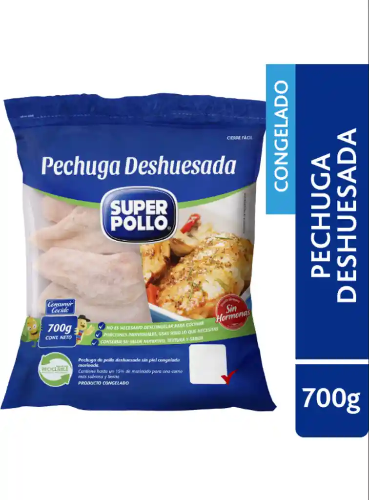 Super Pollo Pechuga Deshuesada Pollo 700 Gr