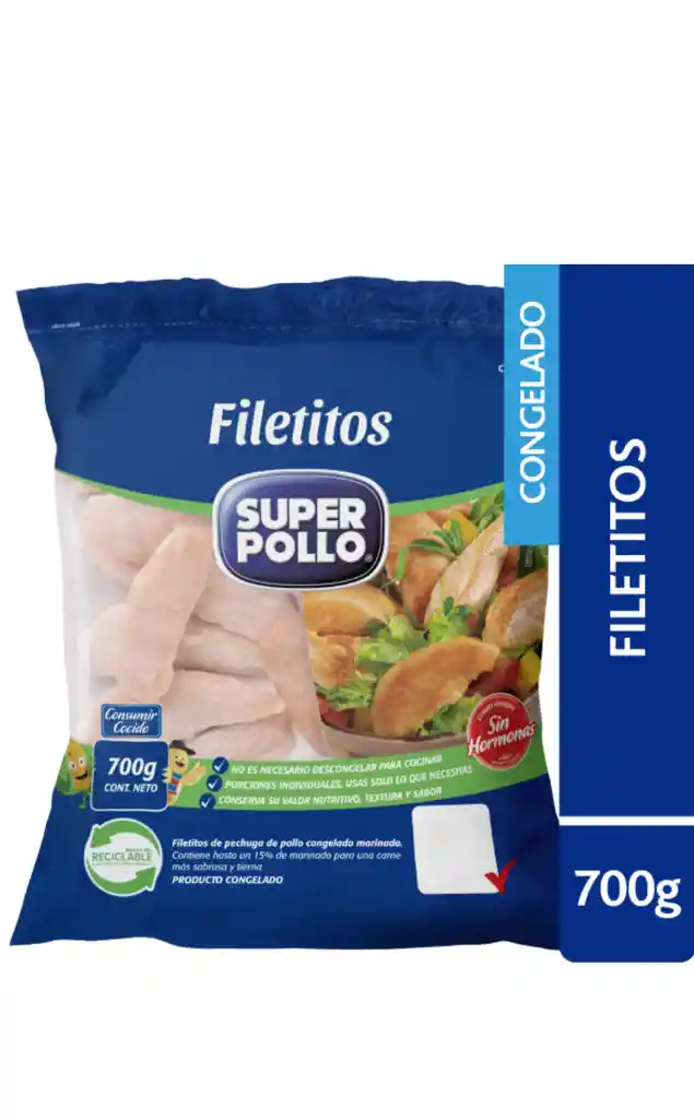 Super Pollo Filetitos De Pollo 700 Gr