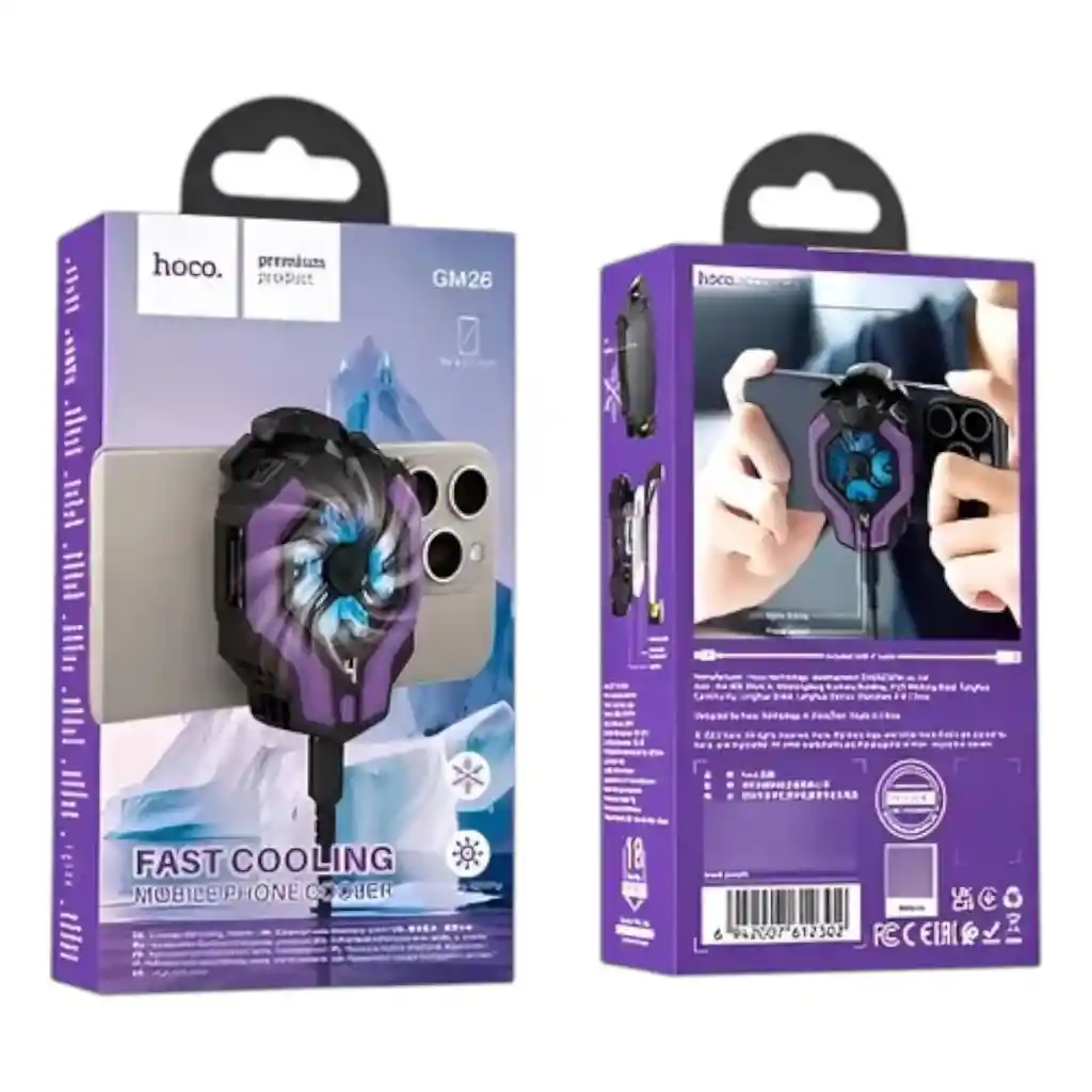 Enfriador Gamer Hoco Gm26 Para Celular – 3 velocidades Rgb