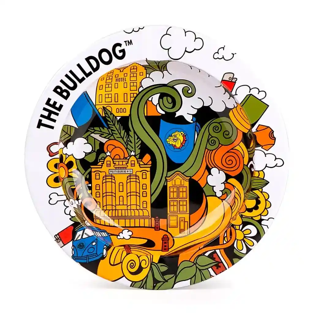 Cenicero Bulldog Metálico White