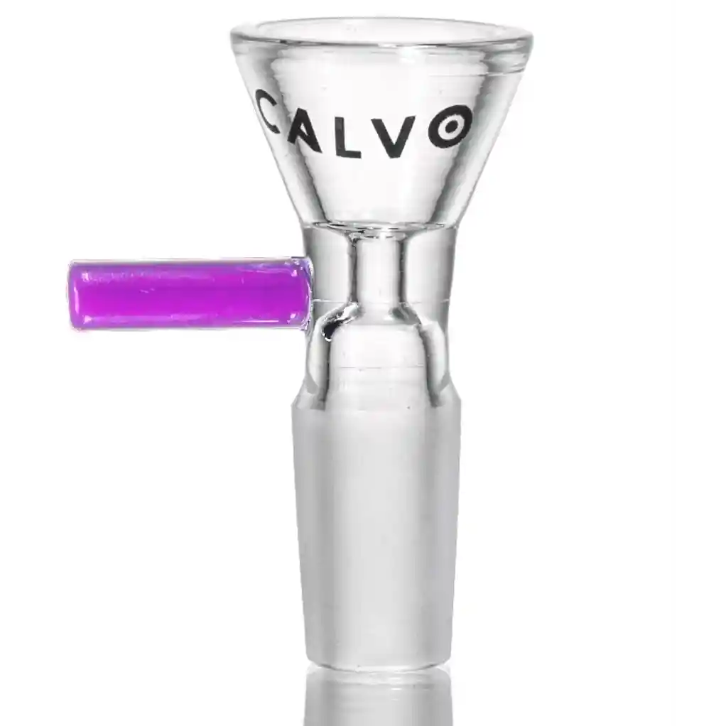 Calvo Glass Quemador Pyrex - Macho 14mm Morado
