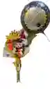 Ramo Con Mix De Flores, Oso Grado Mediano Y Globo Graduado