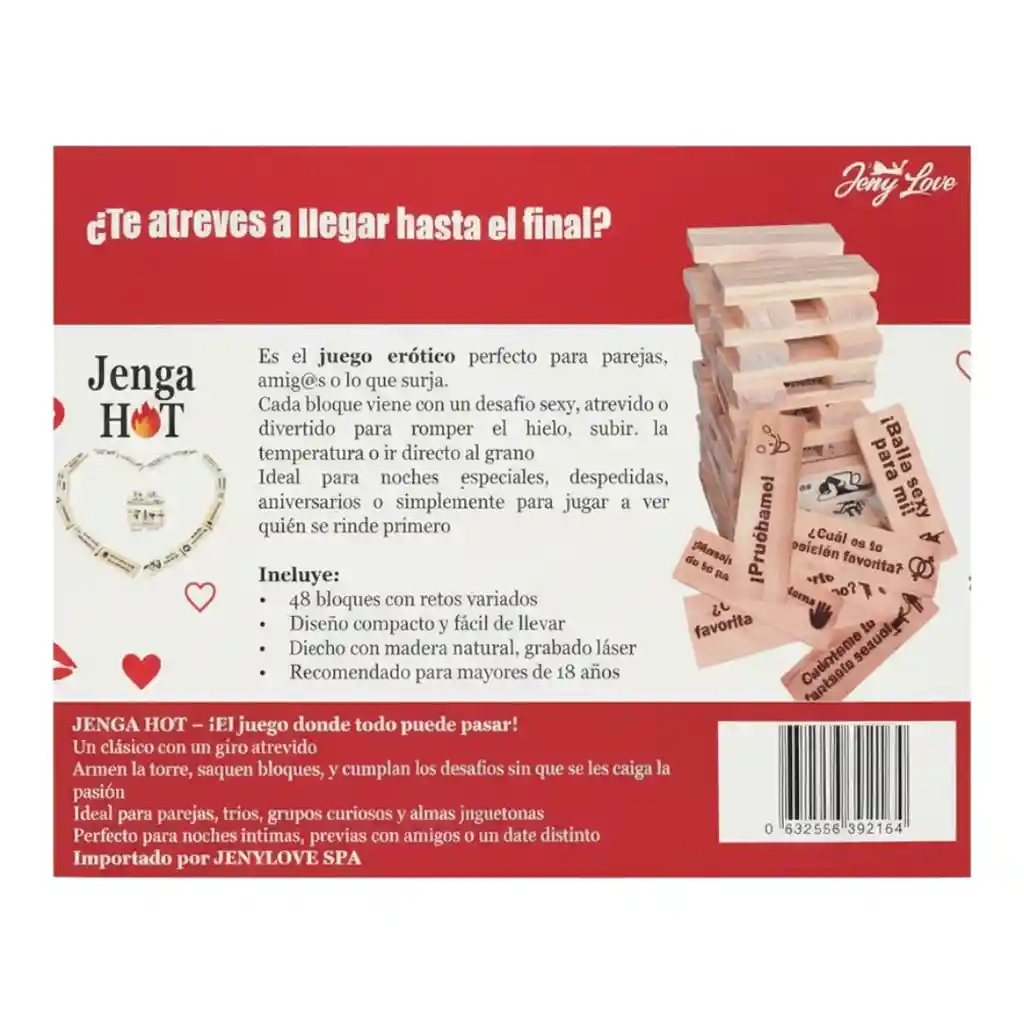 Juego Erótico De Mesa Jenga Hot