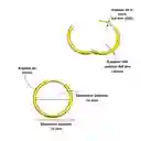 Argollas Lisas Minimalistas 14mm Chapadas En Oro 18k Titanio Astm F136