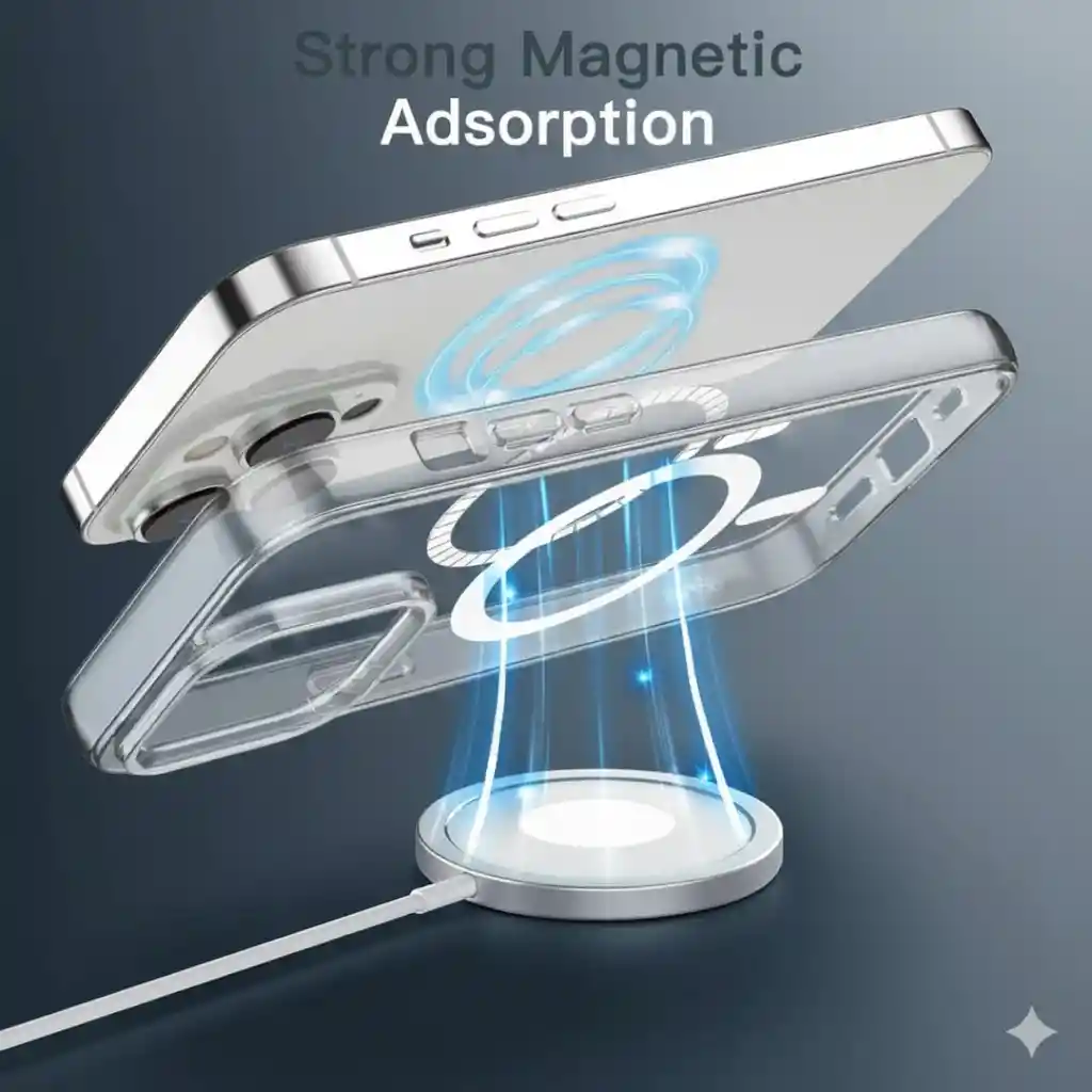 Carcasa Transparente Magsafe Esquinas Reforzadas Iphone  15  Pro