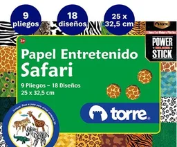 Papel Entretenido Safari 9 Pliegos Torre