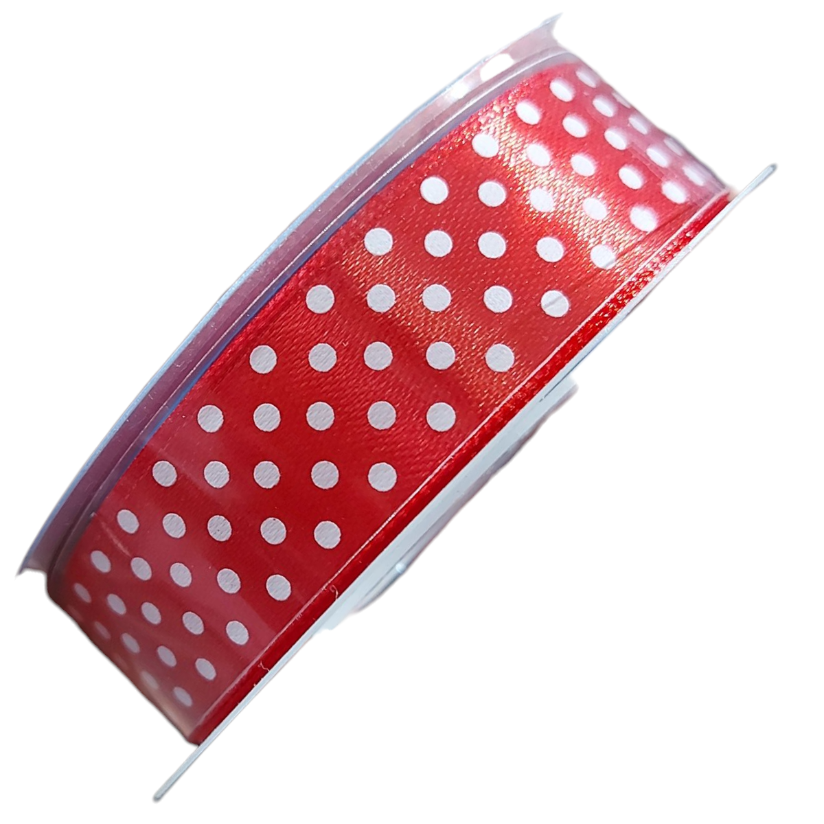 Cinta Genero Raso Satin Rojo Puntos Blancos 2cmx22.8mtrs - Rojo Satin ...