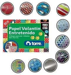 Papel Volantín Entretenido 10 Pliegos Torre