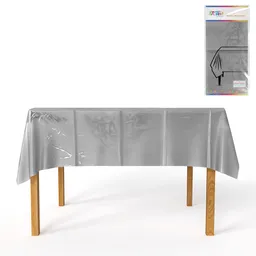 Mantel Metalizado 1.35x1.83 Plata