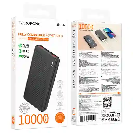 Powerbank Cargador Portatil 10.000 Mah Carga Rápida - Borofone Bj56