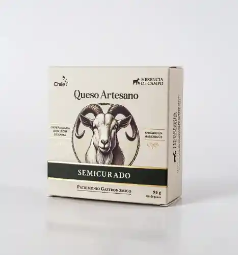 Queso Semi Curado De Cabra Herencia De Campo 95 Grs