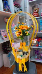Box Arreglo Globo Y Flores