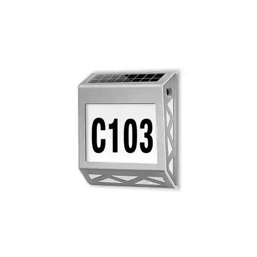 Aplique Solar Contra Agua Con Numeros De Casa