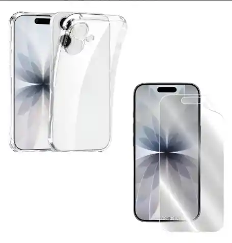 Kit Carcasa Transparente + Hidrogel Iphone 17